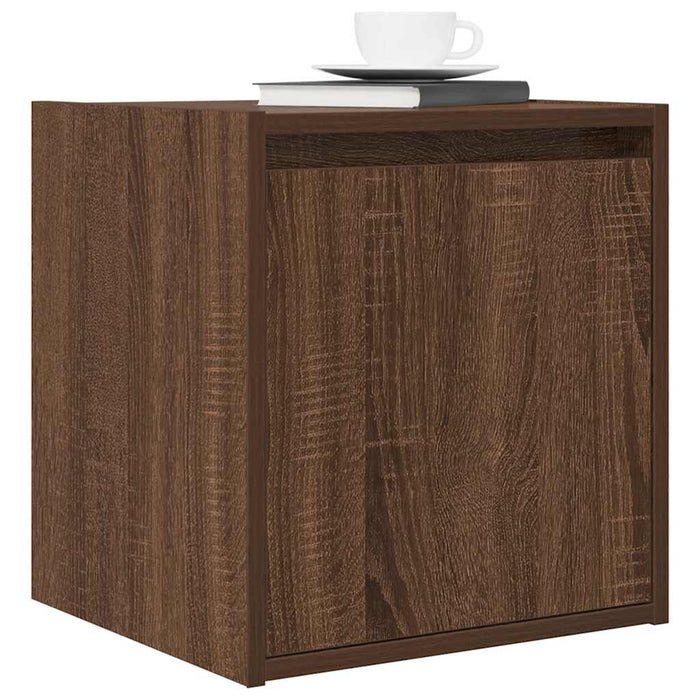 Wall-Mounted Bedside Cabinet Brown Oak 38x34x40 cm