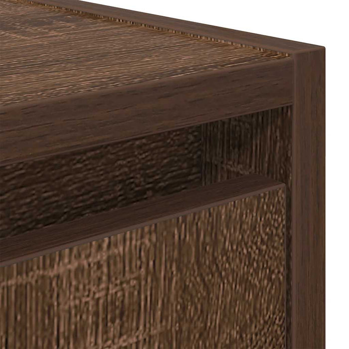 Wall-Mounted Bedside Cabinet Brown Oak 38x34x40 cm