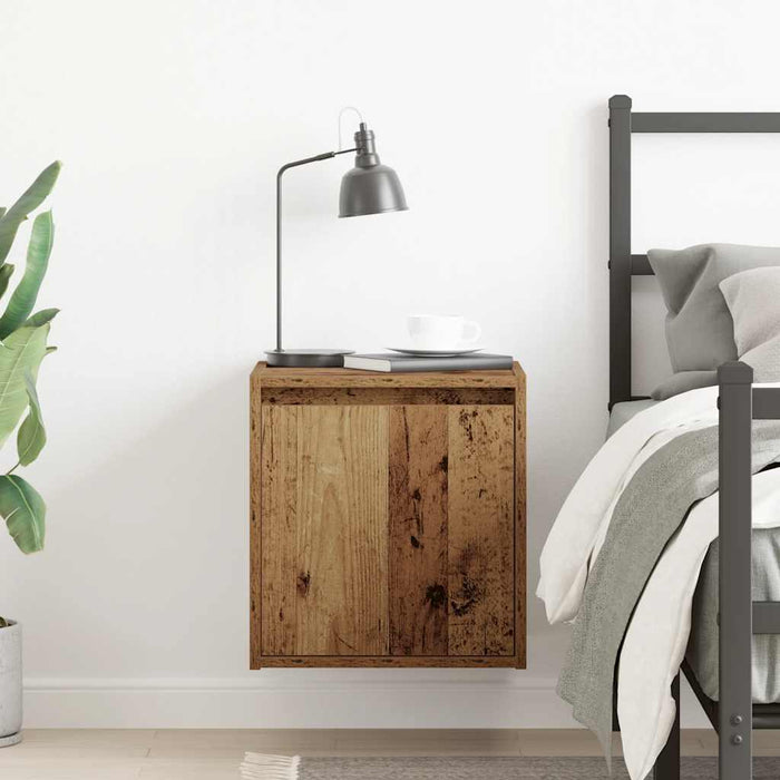 Wall-Mounted Bedside Cabinet Old Wood 38x34x40 cm