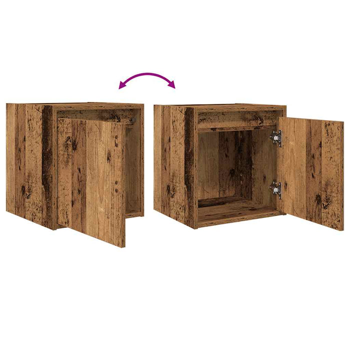 Wall-Mounted Bedside Cabinets 2 pcs Old Wood 38x34x40 cm