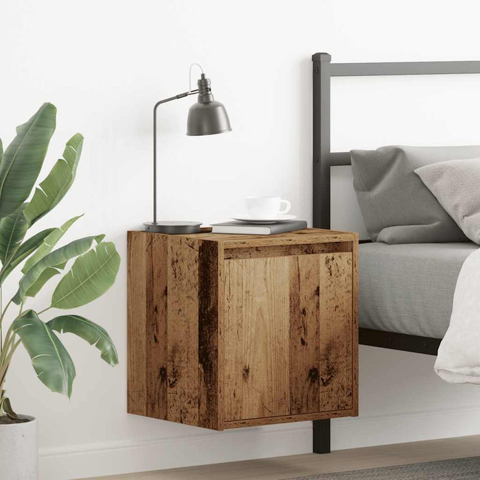 Wall-Mounted Bedside Cabinets 2 pcs Old Wood 38x34x40 cm