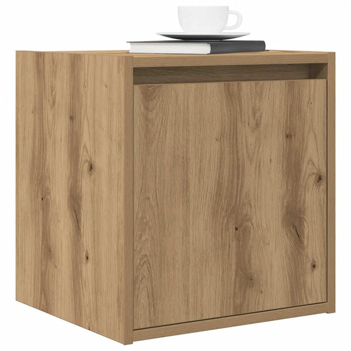 Wall-Mounted Bedside Cabinet Artisan Oak 38x34x40 cm