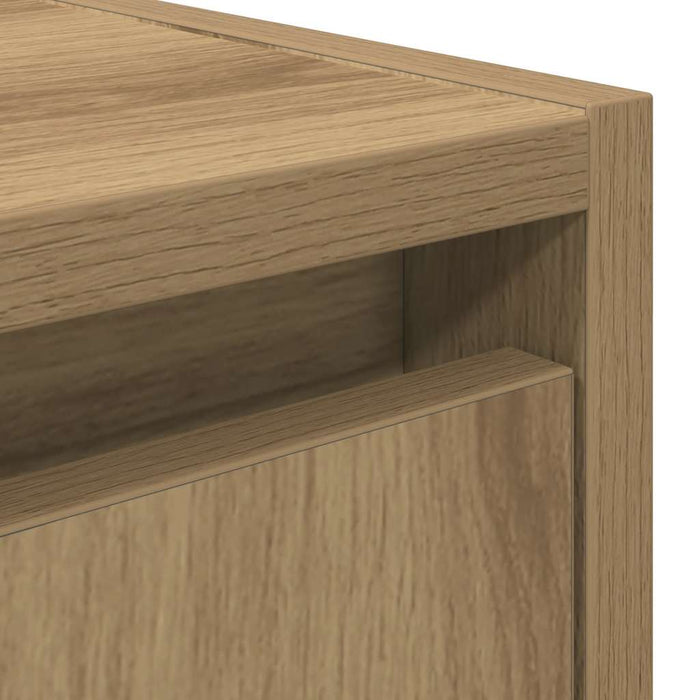 Wall-Mounted Bedside Cabinet Artisan Oak 38x34x40 cm