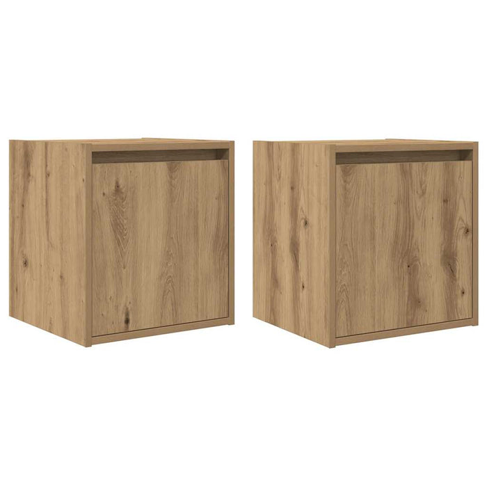 Wall-Mounted Bedside Cabinets 2 pcs Artisan Oak 38x34x40 cm