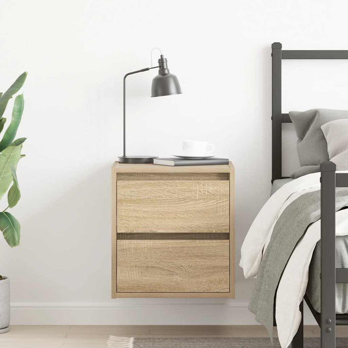 Wall-mounted Bedside Cabinet Sonoma Oak 38x34x40 cm