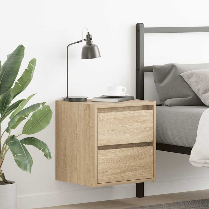 Wall-mounted Bedside Cabinet Sonoma Oak 38x34x40 cm