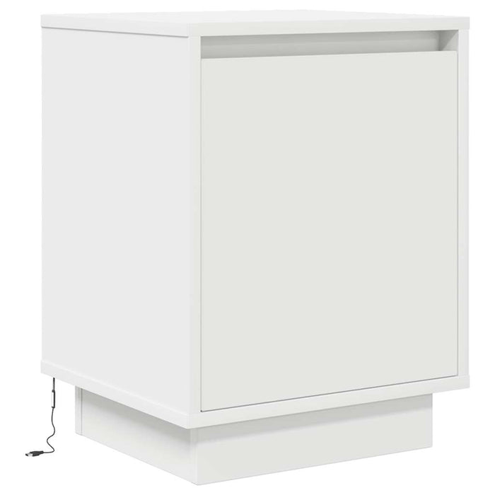 Noptiera cu Lumini LED Alb 38x34x50 cm