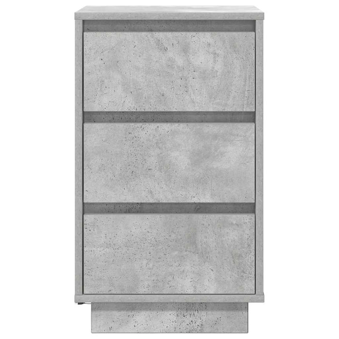 Bedside Cabinet with LED Lights Concrete Grey 38x34x65 cm