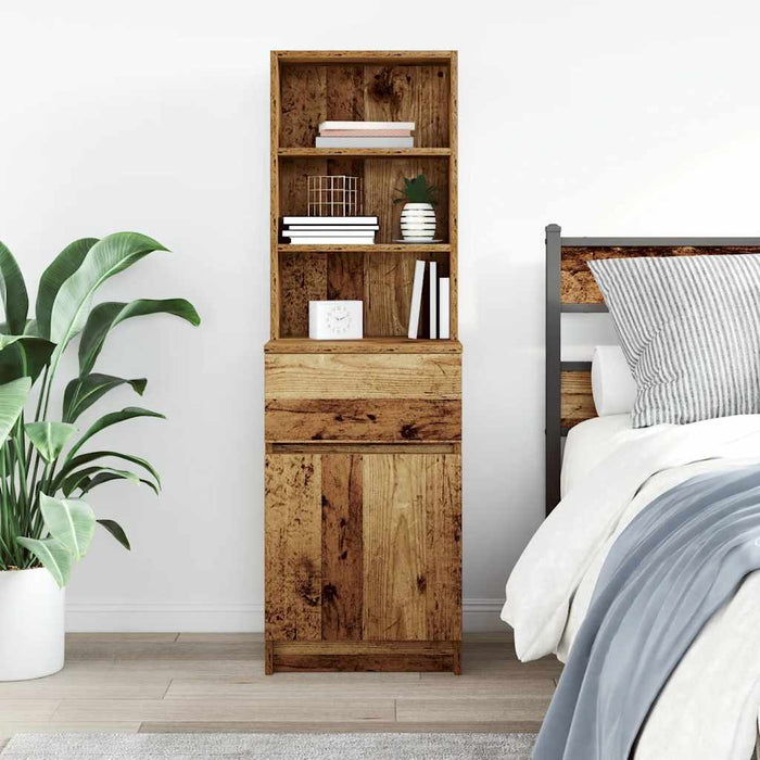 Bedside Cabinet Old Wood 39x35x125 cm Engineered Wood