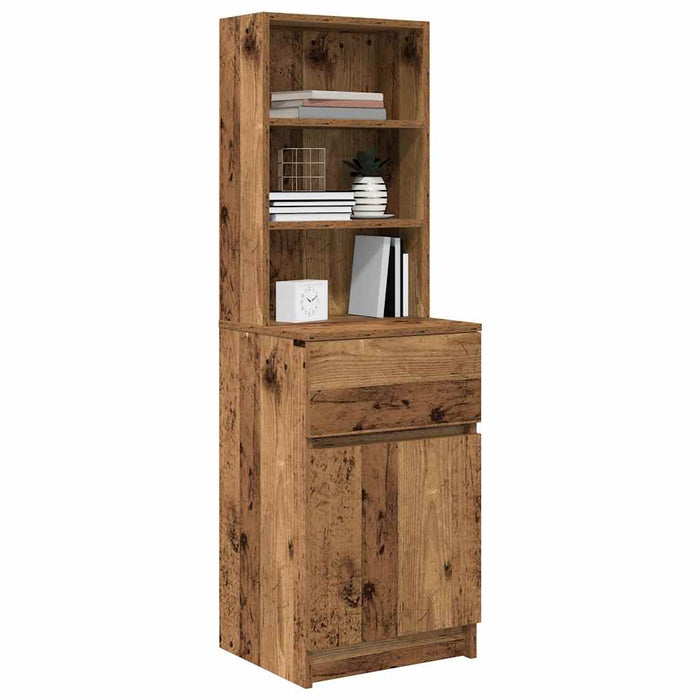 Bedside Cabinet Old Wood 39x35x125 cm Engineered Wood