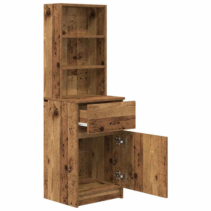 Bedside Cabinet Old Wood 39x35x125 cm Engineered Wood