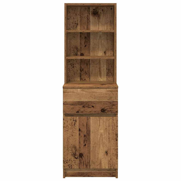 Bedside Cabinet Old Wood 39x35x125 cm Engineered Wood