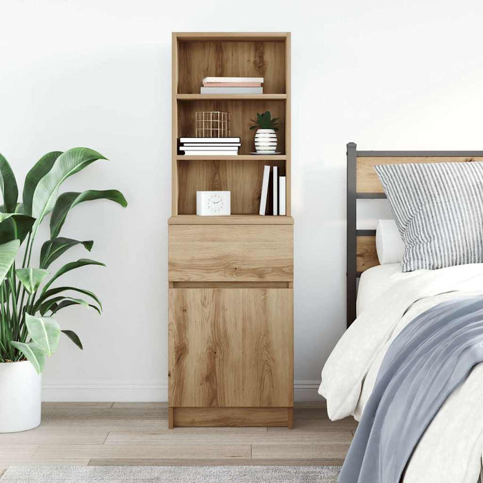 Bedside Cabinet Artisan Oak 39x35x125 cm Engineered Wood