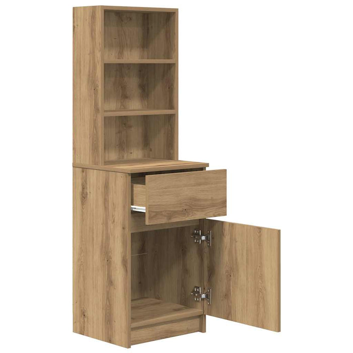 Bedside Cabinet Artisan Oak 39x35x125 cm Engineered Wood