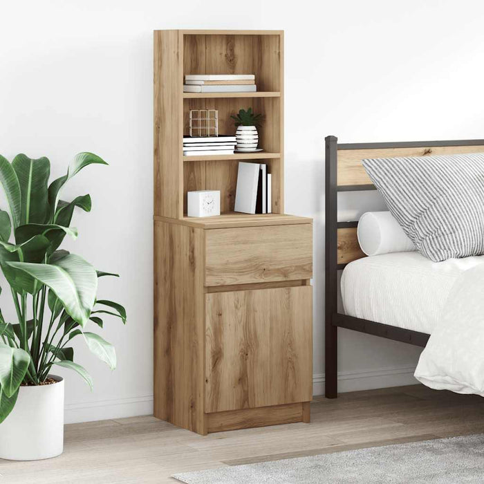 Bedside Cabinet Artisan Oak 39x35x125 cm Engineered Wood