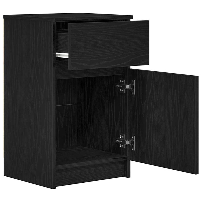 Bedside Cabinets 2 pcs Black 39x35x65 cm Engineered Wood