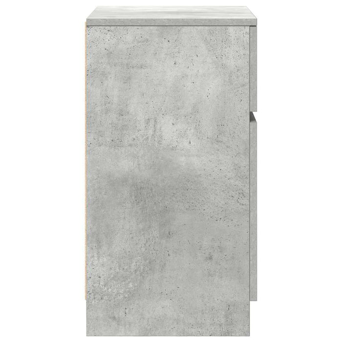 Noptiera Gri Beton 39x35x65 cm Lemn de Inginerie