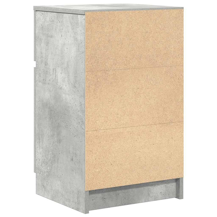 Noptiera Gri Beton 39x35x65 cm Lemn de Inginerie