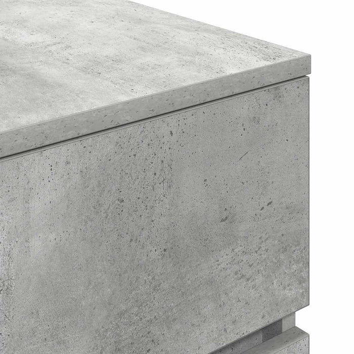 Noptiera Gri Beton 39x35x65 cm Lemn de Inginerie