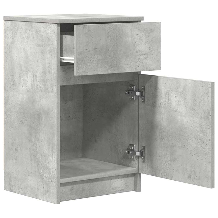 Bedside Cabinets 2 pcs Concrete Grey 39x35x65 cm Engineered Wood