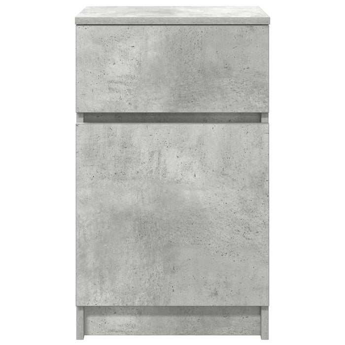 Bedside Cabinets 2 pcs Concrete Grey 39x35x65 cm Engineered Wood