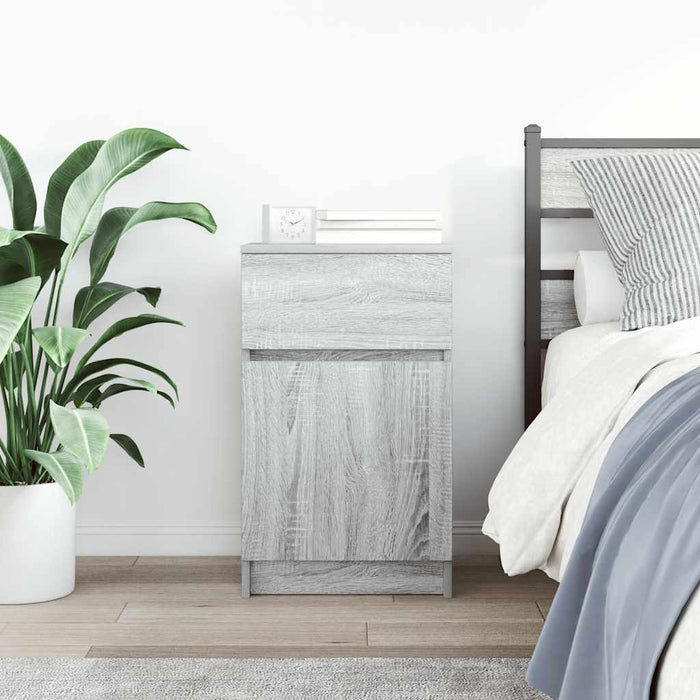 Bedside Cabinet Grey Sonoma 39x35x65 cm Engineered Wood