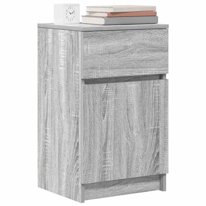 Bedside Cabinet Grey Sonoma 39x35x65 cm Engineered Wood