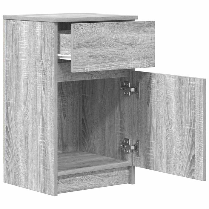 Bedside Cabinet Grey Sonoma 39x35x65 cm Engineered Wood