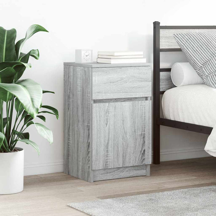 Bedside Cabinet Grey Sonoma 39x35x65 cm Engineered Wood