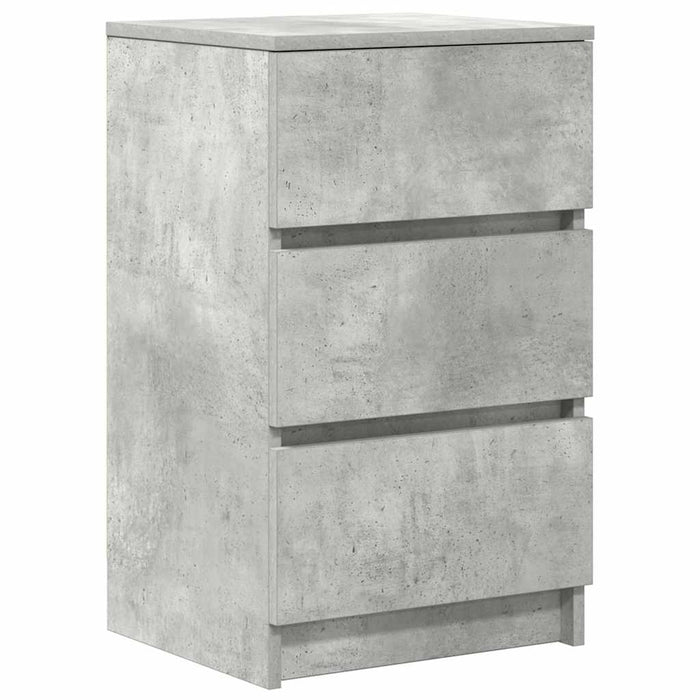 Нощно Шкафче с 3 Чекмеджета Concrete Grey 39x35x65 см