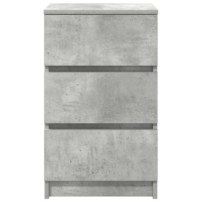 Нощно Шкафче с 3 Чекмеджета Concrete Grey 39x35x65 см