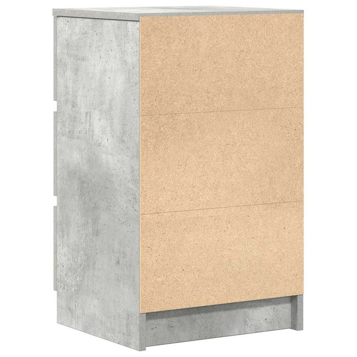 Нощно Шкафче с 3 Чекмеджета Concrete Grey 39x35x65 см