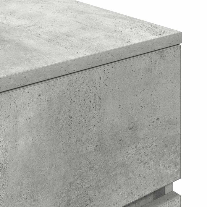 Нощно Шкафче с 3 Чекмеджета Concrete Grey 39x35x65 см