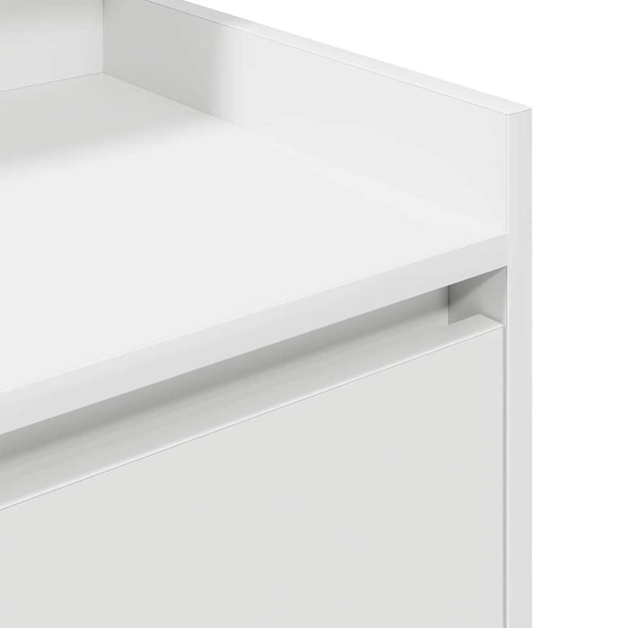 Bedside Cabinet with 2 Drawers White 38x34x80 cm