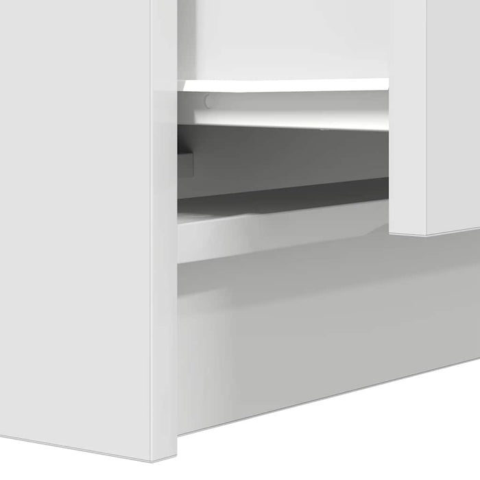 Bedside Cabinet with 2 Drawers White 38x34x80 cm