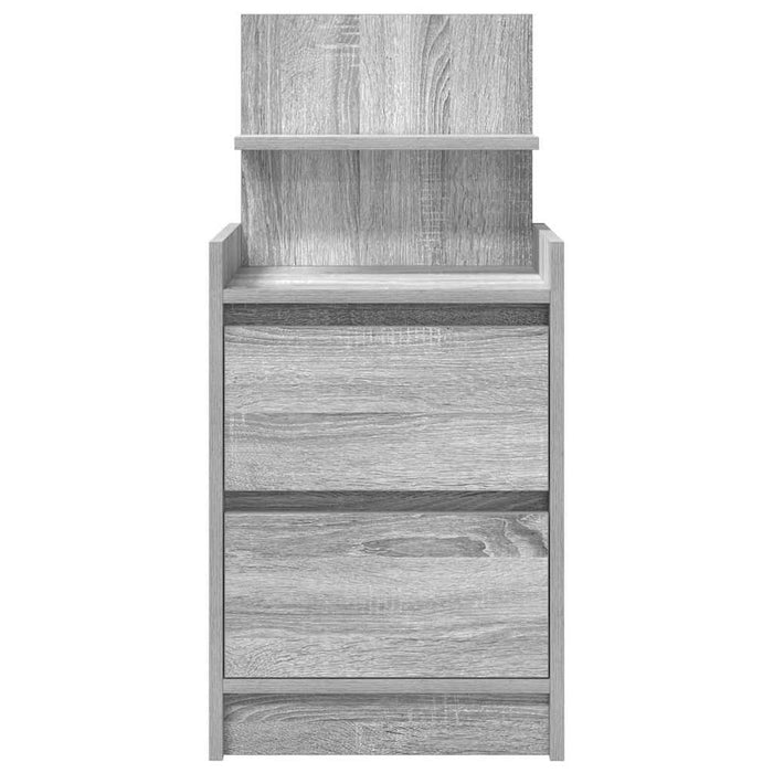 Bedside Cabinets with 2 Drawers 2 pcs Grey Sonoma 38x34x80 cm