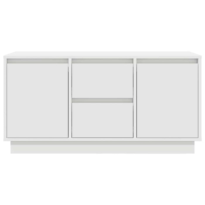 TV Cabinet with LED Lights White 100x41x50 cm