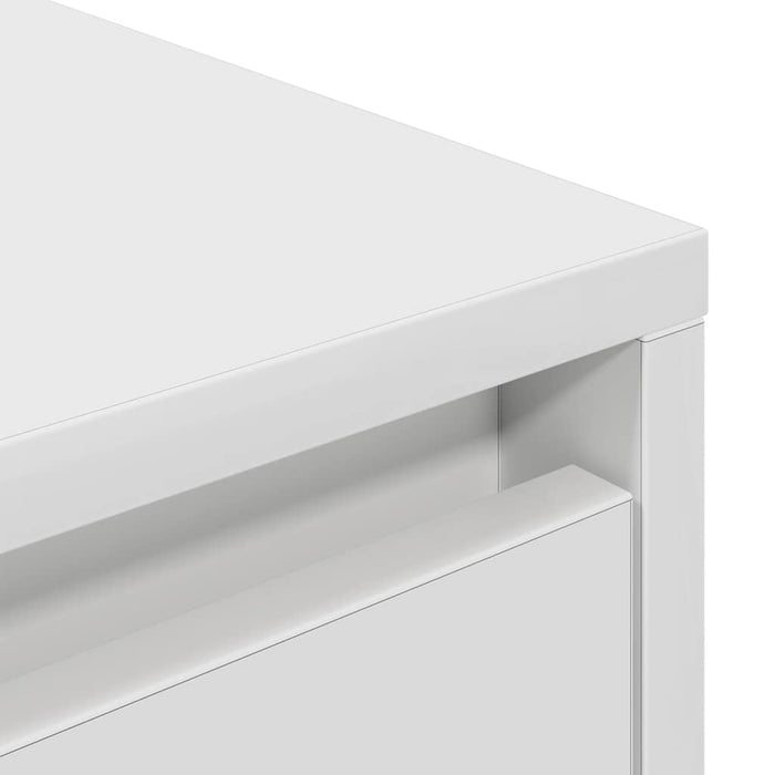 TV Cabinet with LED Lights White 100x41x50 cm