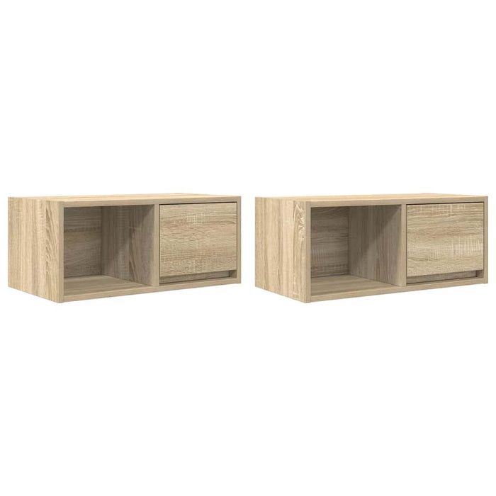 Тумбы под телевизор 2 шт. Sonoma Oak 60x31x25,5 см Инженерная древесина