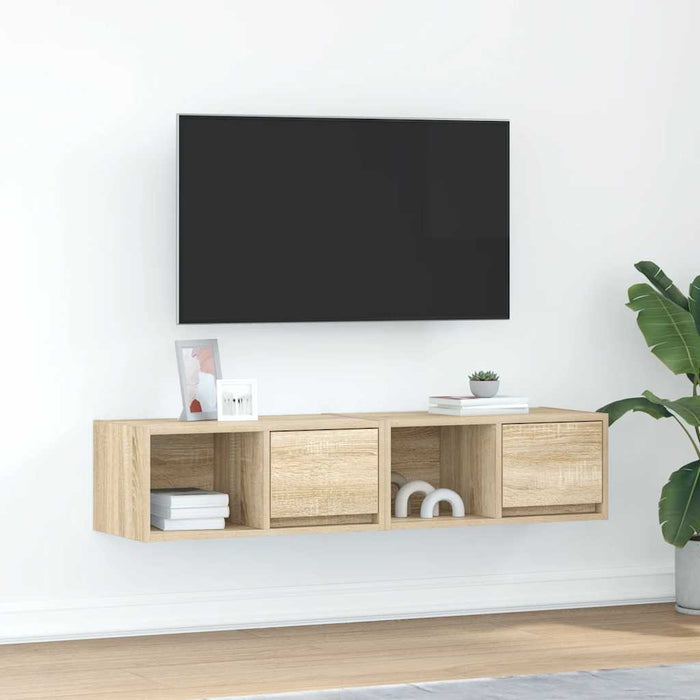 Тумбы под телевизор 2 шт. Sonoma Oak 60x31x25,5 см Инженерная древесина