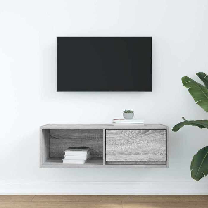 TV Cabinet Grey Sonoma 80x31x25.5 cm Engineered Wood