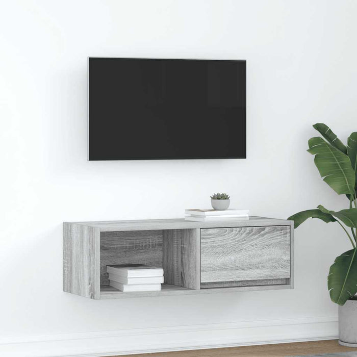 TV Cabinet Grey Sonoma 80x31x25.5 cm Engineered Wood