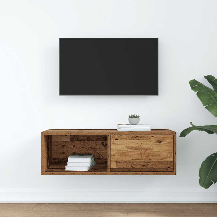 TV Cabinet Old Wood 80x31x25.5 cm Engineered Wood