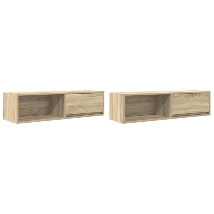 Тумбы под телевизор 2 шт. Sonoma Oak 100x31x25,5 см Инженерная древесина