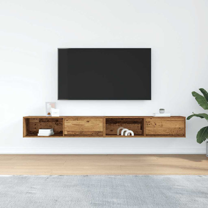 TV Cabinets 2 pcs Old Wood 100x31x25.5 cm Engineered Wood