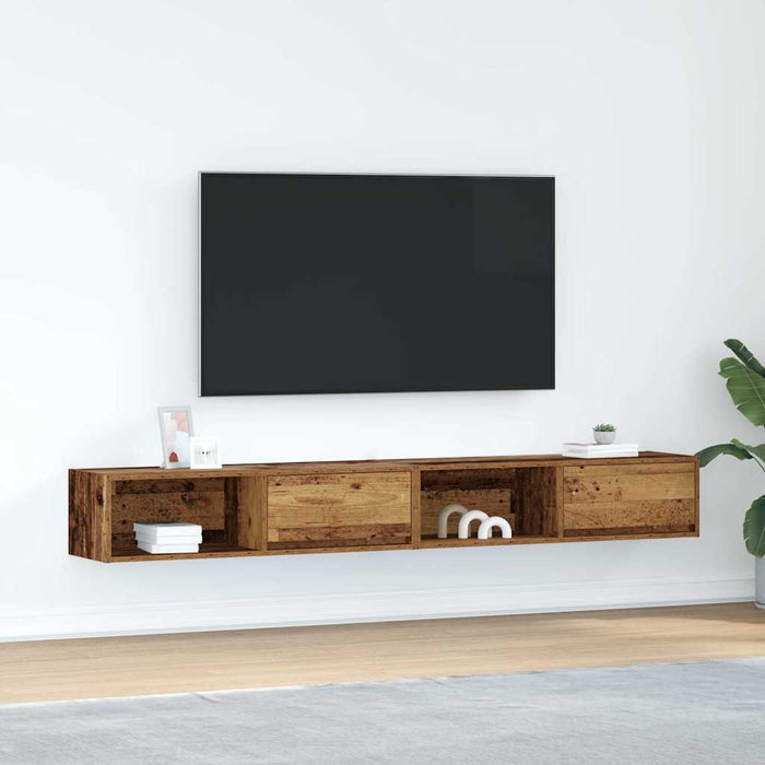 TV Cabinets 2 pcs Old Wood 100x31x25.5 cm Engineered Wood