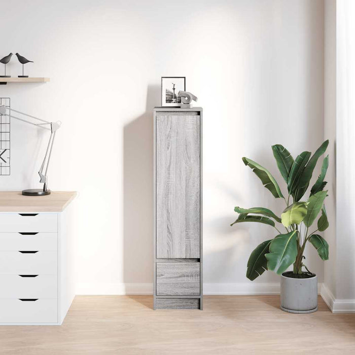 Highboard Grey Sonoma 29,5x34x119,5 cm Engineered Wood