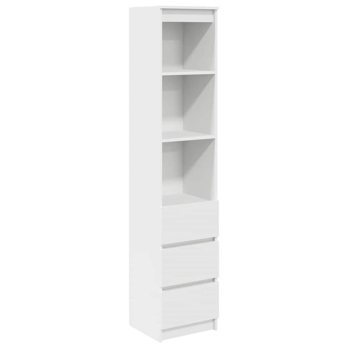 Highboard White 37.5x35x180 cm Engineered Wood