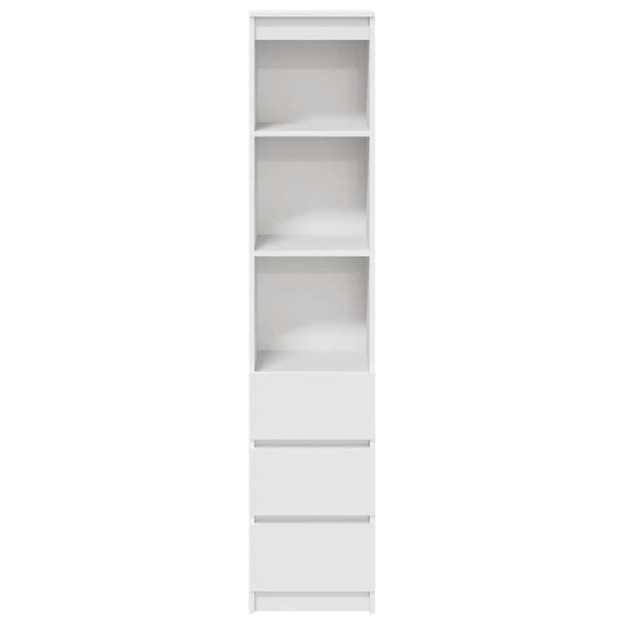 Highboard White 37.5x35x180 cm Engineered Wood