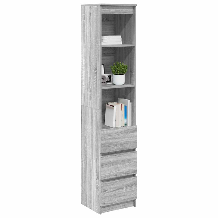 Высокий бортик Grey Sonoma 37,5x35x180 см Инженерная древесина